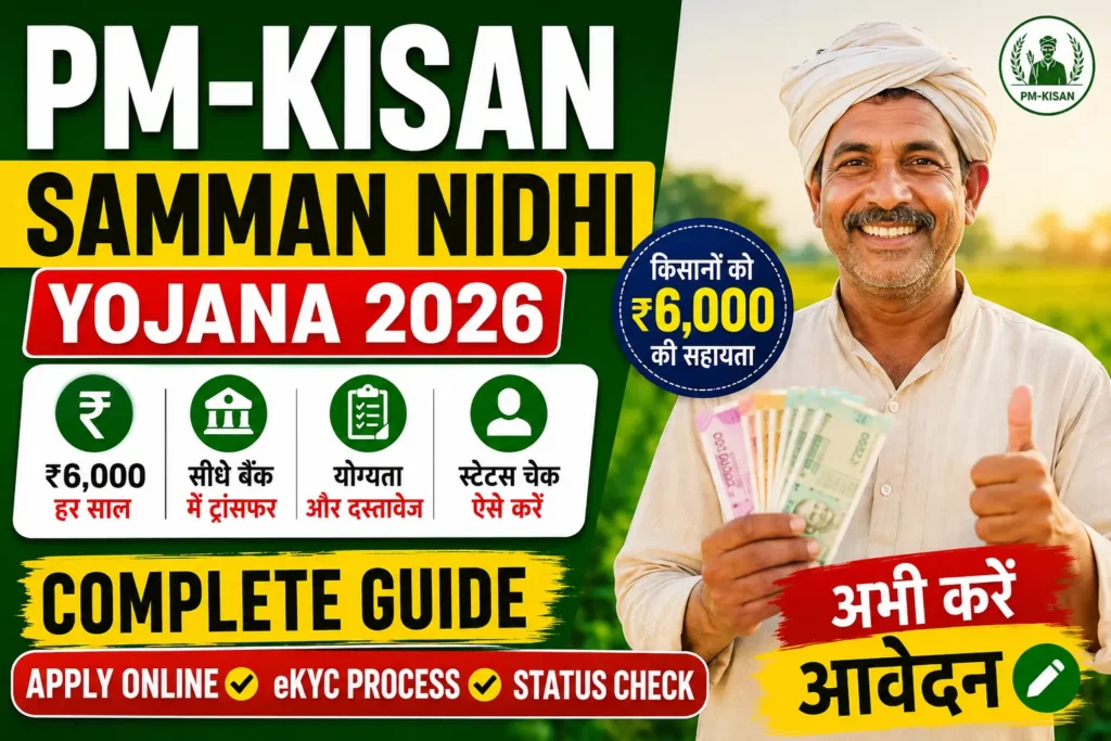 PM-Kisan Samman Nidhi Yojana 2026: Complete Application Guide, Eligibility, Benefits, Documents & Status Check